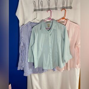 L.L. Bean Spring Button Down Shirts, Size XL Bundle of three